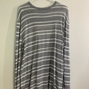 Barney Cools White Grey Striped Long Sleeve Shirt